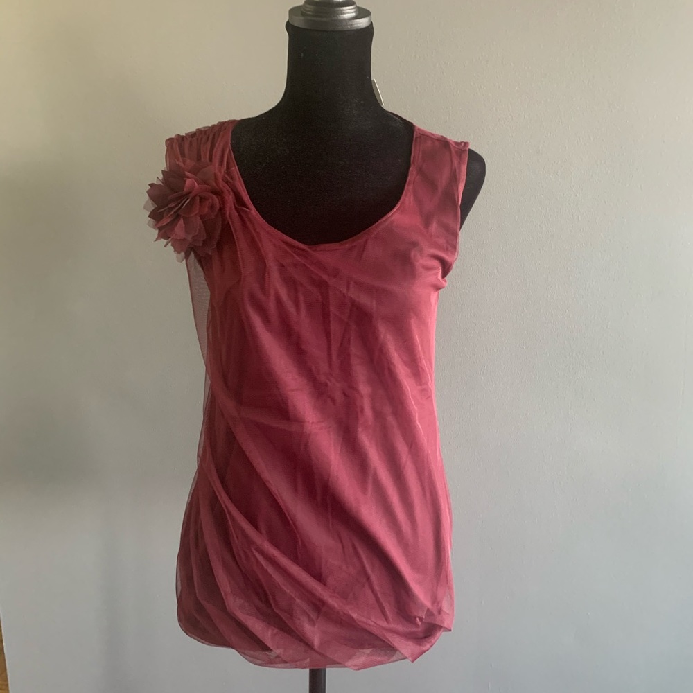 Ann Taylor NWT Top, Burgundy, Sz S